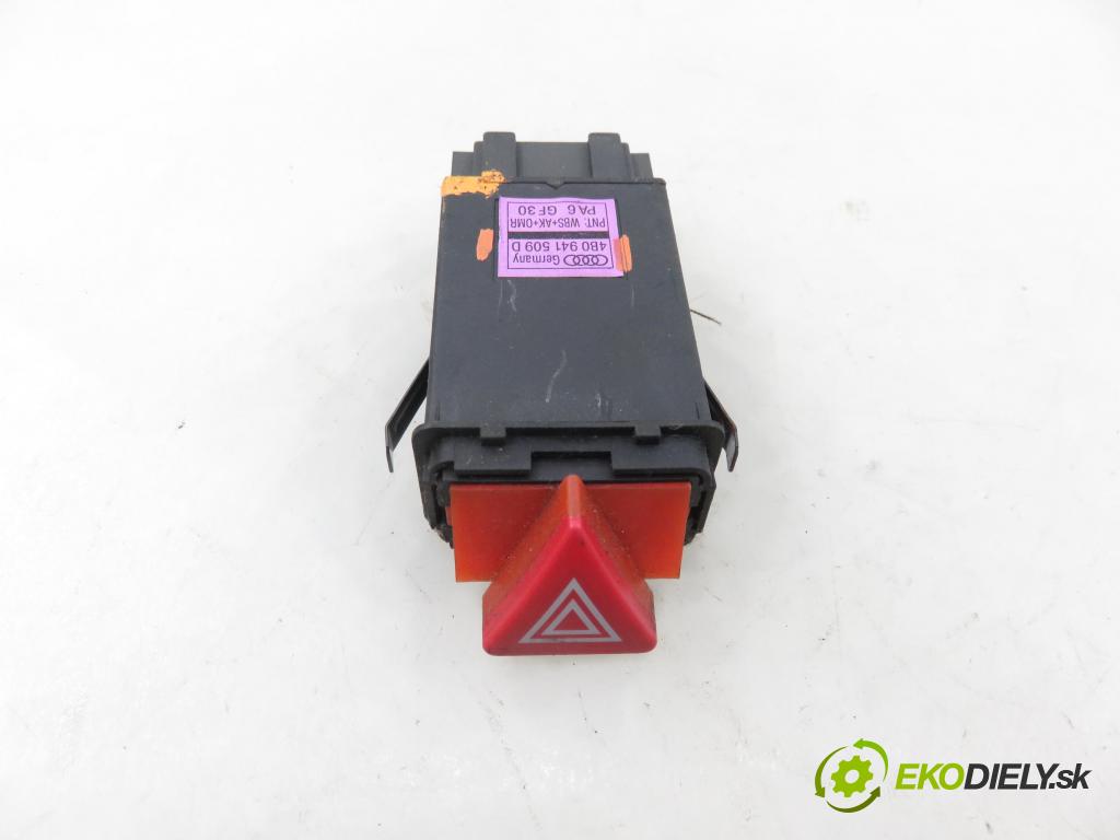 AUDI A6 Avant (4B5, C5) KOMBI 2003 125,00 2.4 quattro - BDV 2393,00 prepínač výstražných (núdzových) 4B0941509D