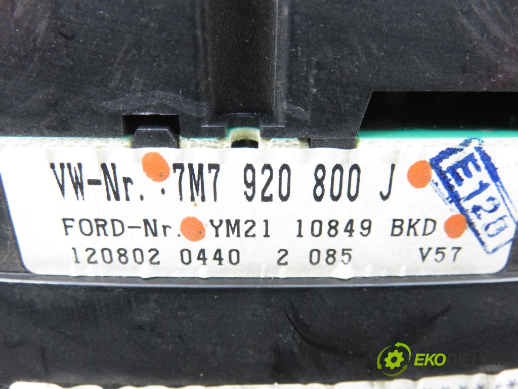 SEAT ALHAMBRA (7V8, 7V9) MINIVAN 2003 85,00 1.9 TDI PD 115 - AUY 1896,00 prístrojovka elektrický 7M3920800J ; YM2110849BKD