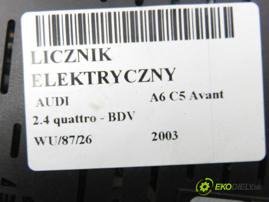 AUDI A6 Avant (4B5, C5) KOMBI 2003 125,00 2.4 quattro - BDV 2393,00 Prístrojovka elektrický 110080128005 ; 4b0920933n