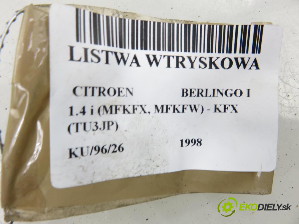 CITROEN BERLINGO / BERLINGO FIRST nadwozie wielkoprzestrzenne (MPV) KOMBIVAN 1998 55,00 1.4 i 75 - KFX 1360,00 Lišta vstrekovacia 9628982980 (Vstrekovacia lišta)