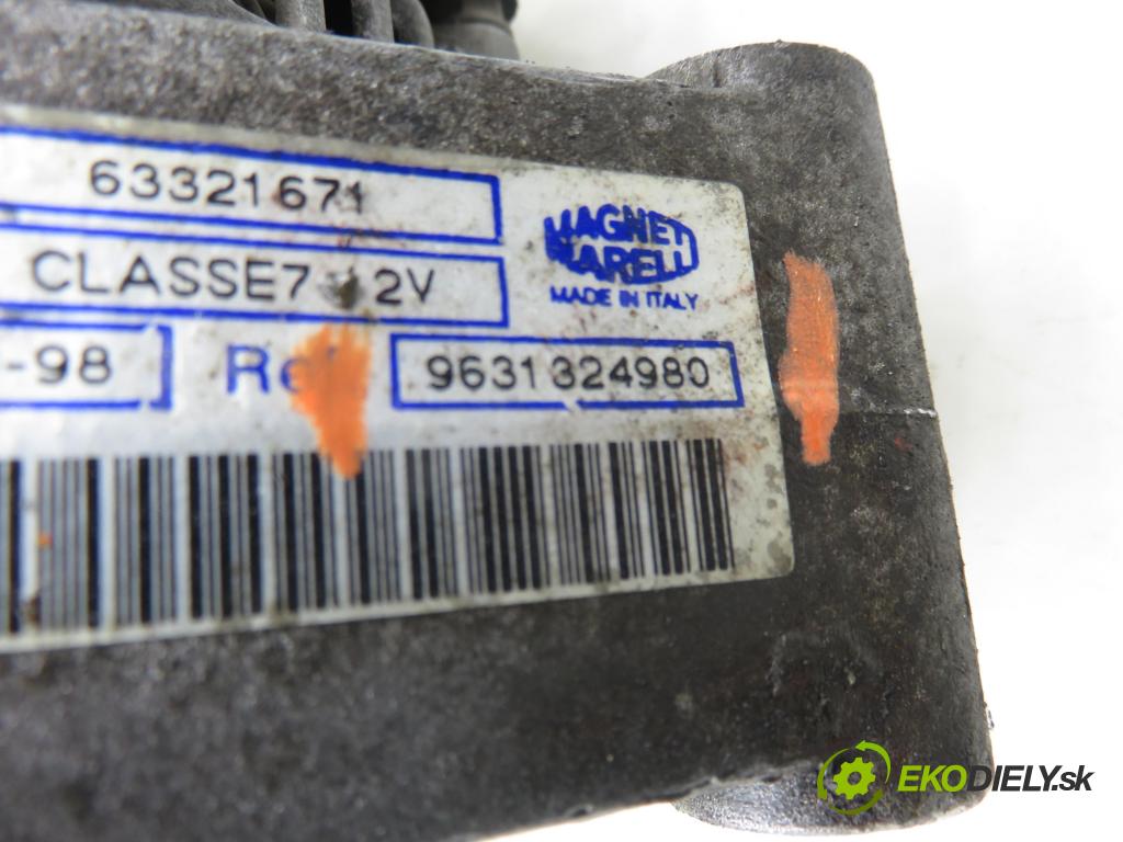 CITROEN BERLINGO / BERLINGO FIRST nadwozie wielkoprzestrzenne (MPV) KOMBIVAN 1998 55,00 1.4 i 75 - KFX 1360,00 Alternátor 9631324980 (Alternátor)