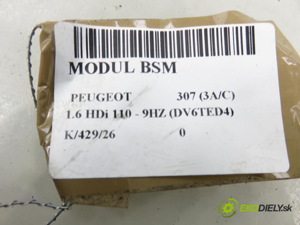 PEUGEOT 307 (3A/C) HB 2005 66,00 1.6 HDi 90 - 9HX (DV6ATED4) 1560,00 MODUL BSM 9659742080