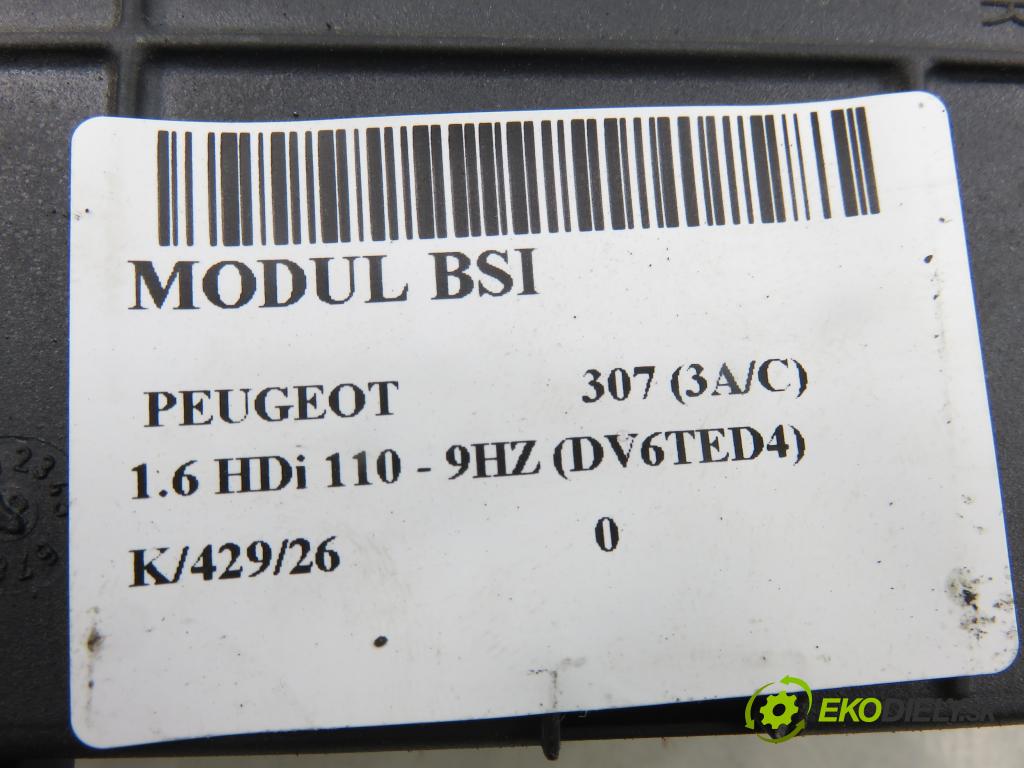 PEUGEOT 307 (3A/C) HB 2005 66,00 1.6 HDi 90 - 9HX (DV6ATED4) 1560,00 MODUL BSI 9660105680