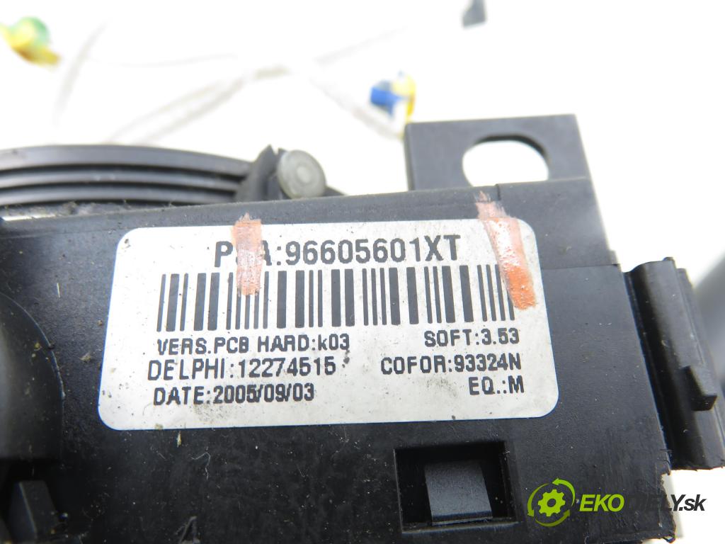 PEUGEOT 307 (3A/C) HB 2005 66,00 1.6 HDi 90 - 9HX (DV6ATED4) 1560,00 páčka/prepínač 96605601XT