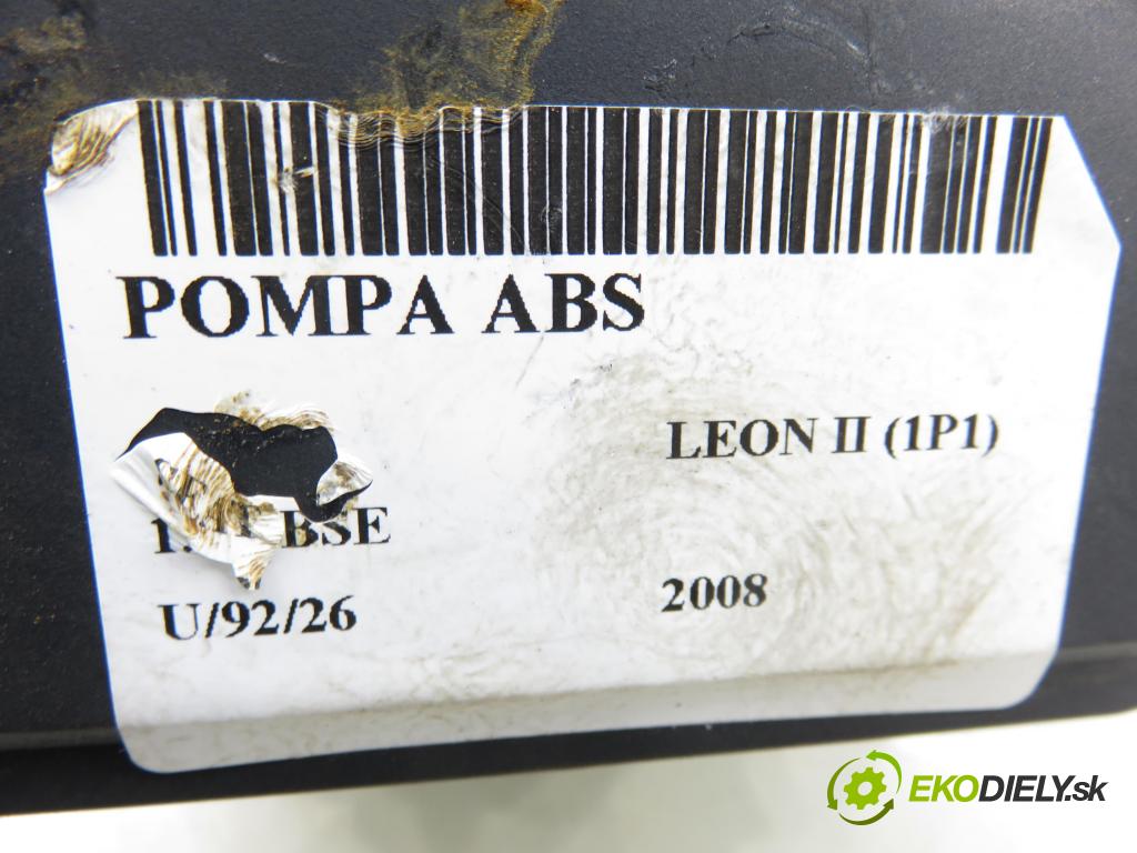 SEAT LEON (1P1) HB 2008 75,00 1.6 - BSE 1595,00 Pumpa ABS 1K0907379AN ; 10096103143 ; 1K0614517BD (Pumpa ABS)