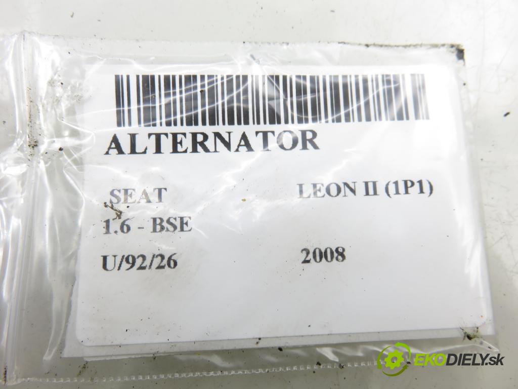 SEAT LEON (1P1) HB 2008 75,00 1.6 - BSE 1595,00 Alternátor 06F903023C (Alternátor)