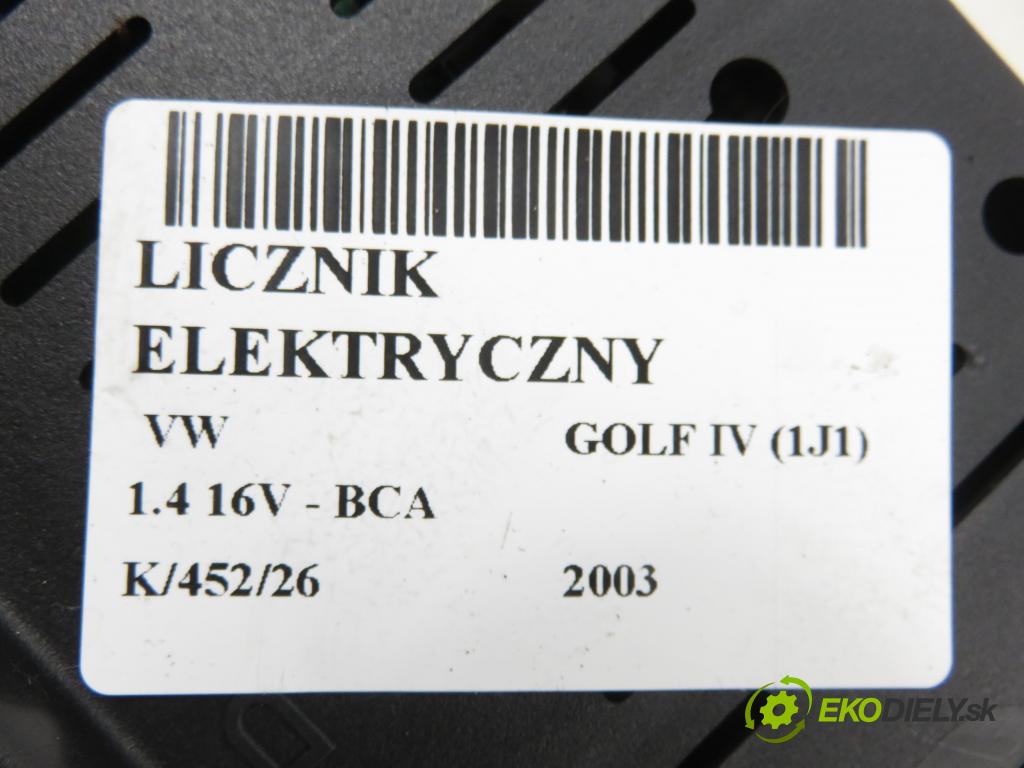 VW GOLF IV (1J1) HB 2003 55,00 1.4 16V - BCA 1390,00 Prístrojovka elektrický 1J0920826
