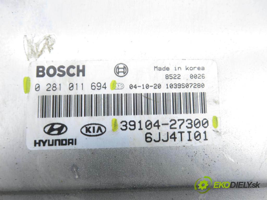 HYUNDAI TUCSON (JM) SUV 2005 83,00 2.0 CRDi 4WD 113 - D4EA 1991,00 řídící jednotka motora 3910427300 ; 0281011694