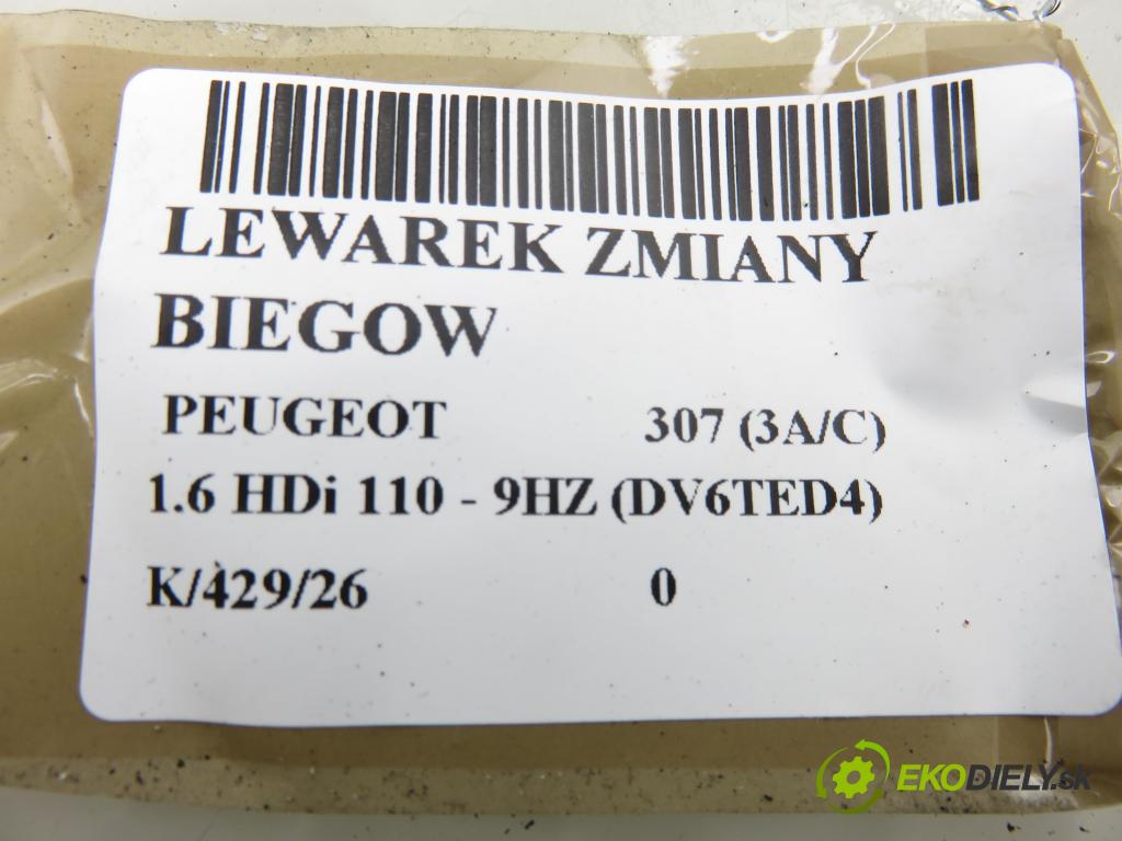 PEUGEOT 307 (3A/C) HB 2005 66,00 1.6 HDi 90 - 9HX (DV6ATED4) 1560,00 ZVEDÁK: 9657303580