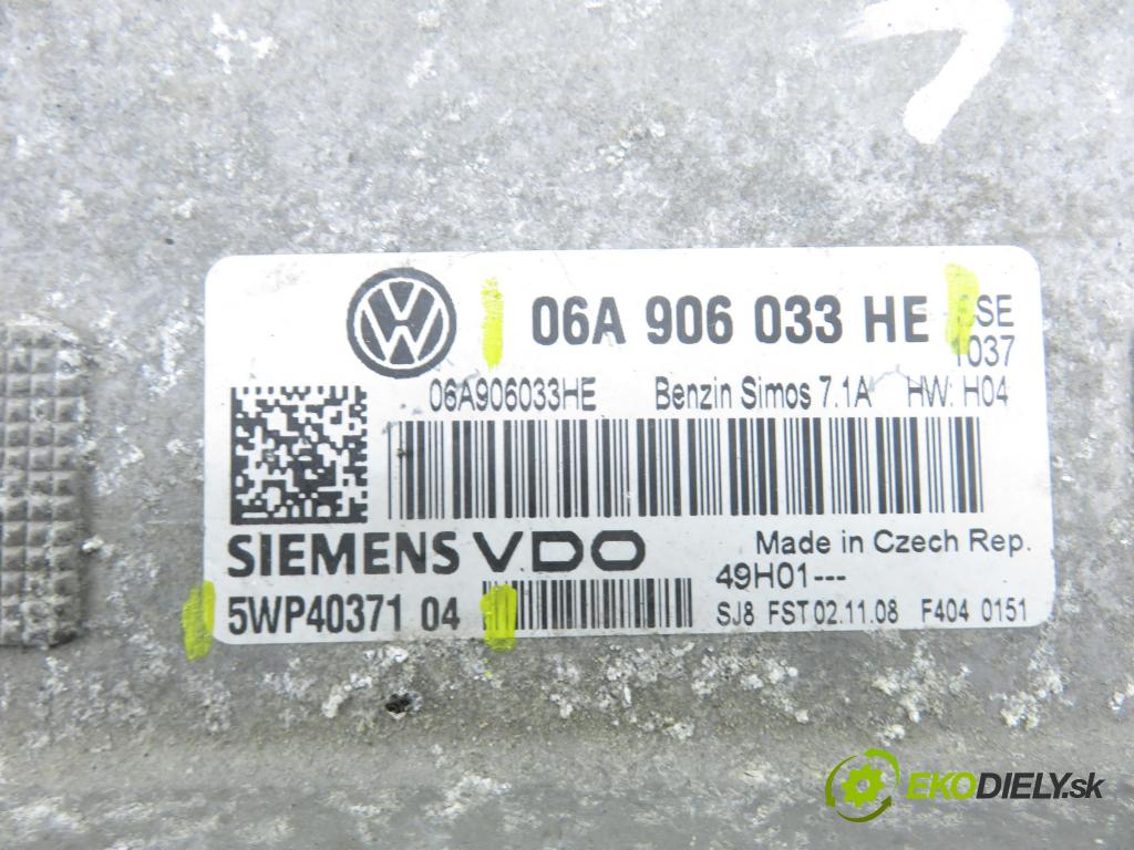 SEAT LEON (1P1) HB 2008 75,00 1.6 - BSE 1595,00 řídící jednotka motora 06A906033HE ; 5WP4037104