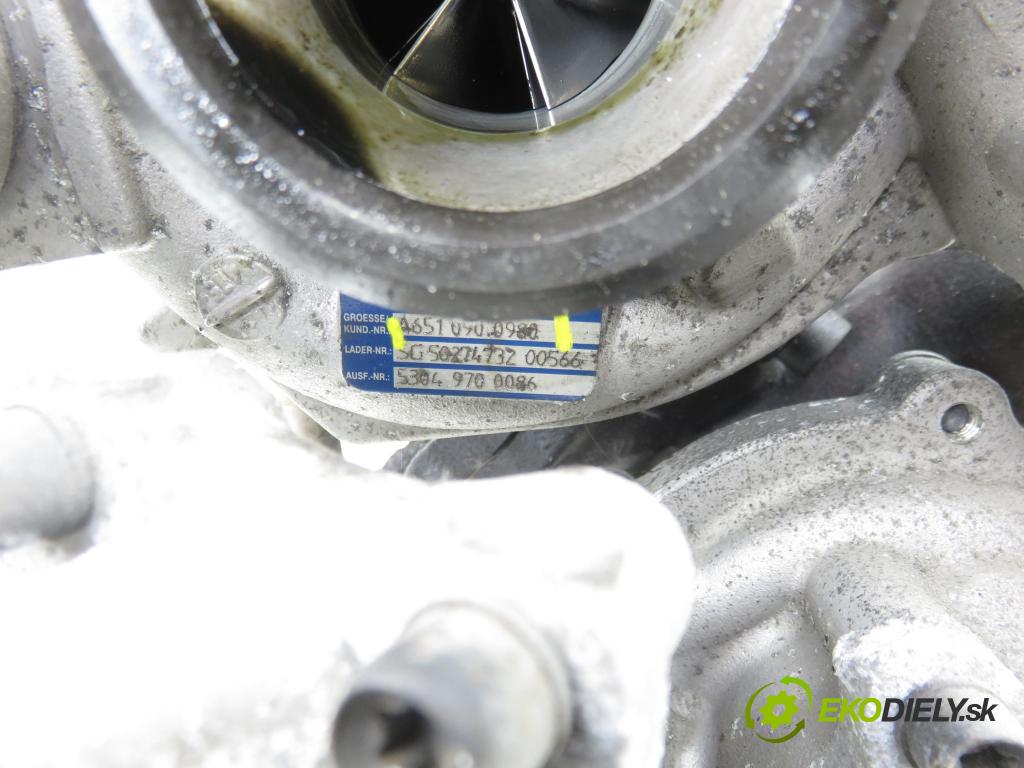 MERCEDES-BENZ SPRINTER 3,5-t Skrzynia (906) FURGON 2011 95,00 313 CDI (906.631, 906.633, 906.635, 906.637) - OM 2143,00 Turbodúchadlo 6510906380 ; 6510900980 (Turbodúchadlo (kompletné))