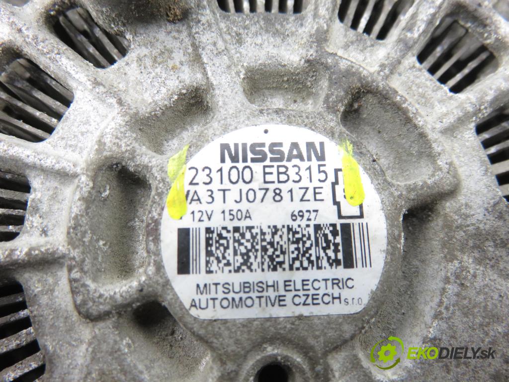 NISSAN NP300 NAVARA (D40) PICK-UP 2006 126,00 2.5 dCi 171 2488,00 Alternátor 23100EB315 ; A3TJ0781ZE (Alternátor)