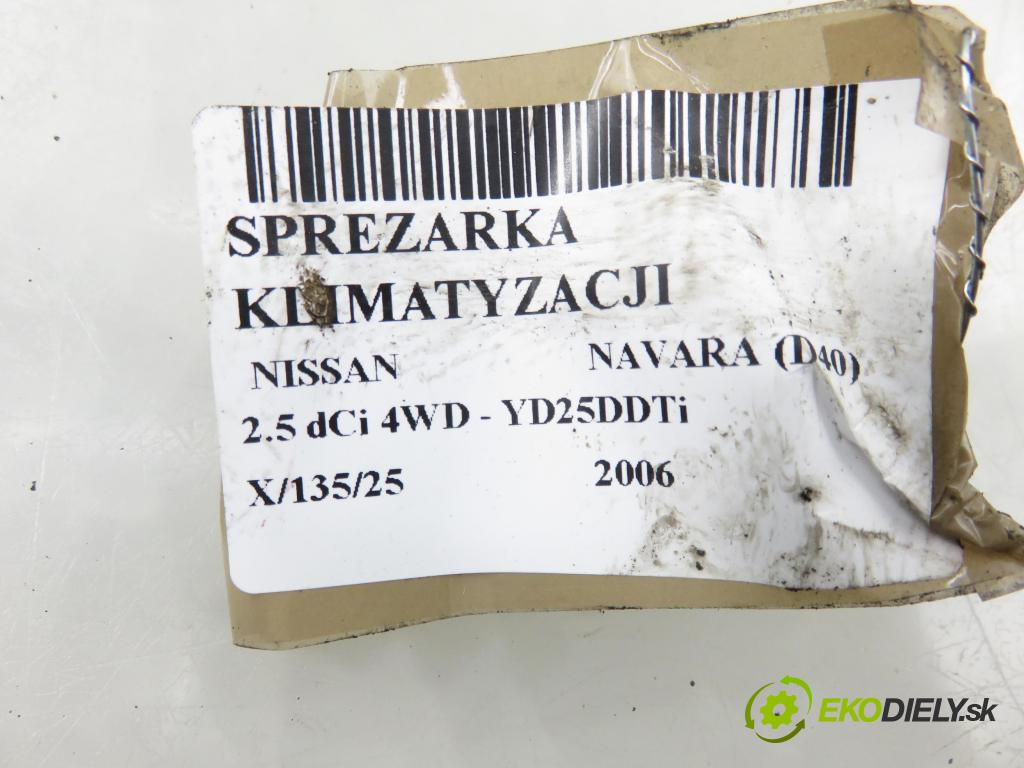 NISSAN NP300 NAVARA (D40) PICK-UP 2006 126,00 2.5 dCi 171 2488,00 KOMPRESOR: klimatizace  (Kompresor klimatizace)