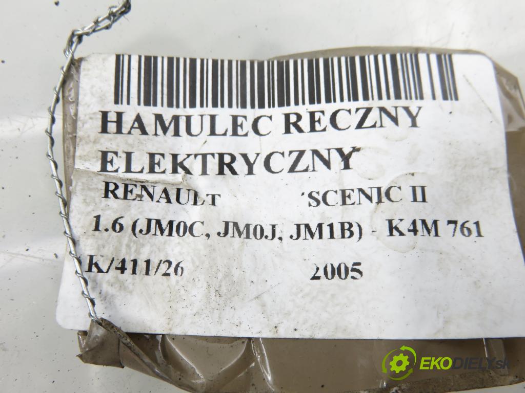 RENAULT SCENIC II (JM0/1_) MINIVAN 2005 0,00 1.6 (JM0C, JM0J, JM1B) - K4M 761 1598,00 BRZDA: ručně elektrický 8200418647