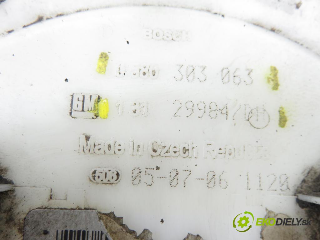 OPEL ZAFIRA B (A05) MINIVAN 2005 88,00 1.9 CDTI 8V 120 - Z 19 DT 1910,00 Pumpa paliva 13129984 ; 13129984DH ; 0580303063