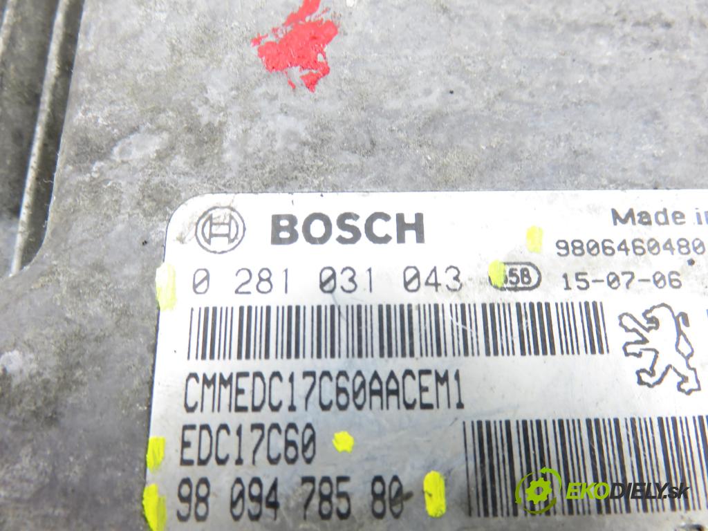 PEUGEOT 308 SW II KOMBI 2015 73,00 1.6 BlueHDi 100 - BHY (DV6FD) 1560,00 Riadiaca jednotka Motor 9809478580 ; 0281031043 ; 9806460480