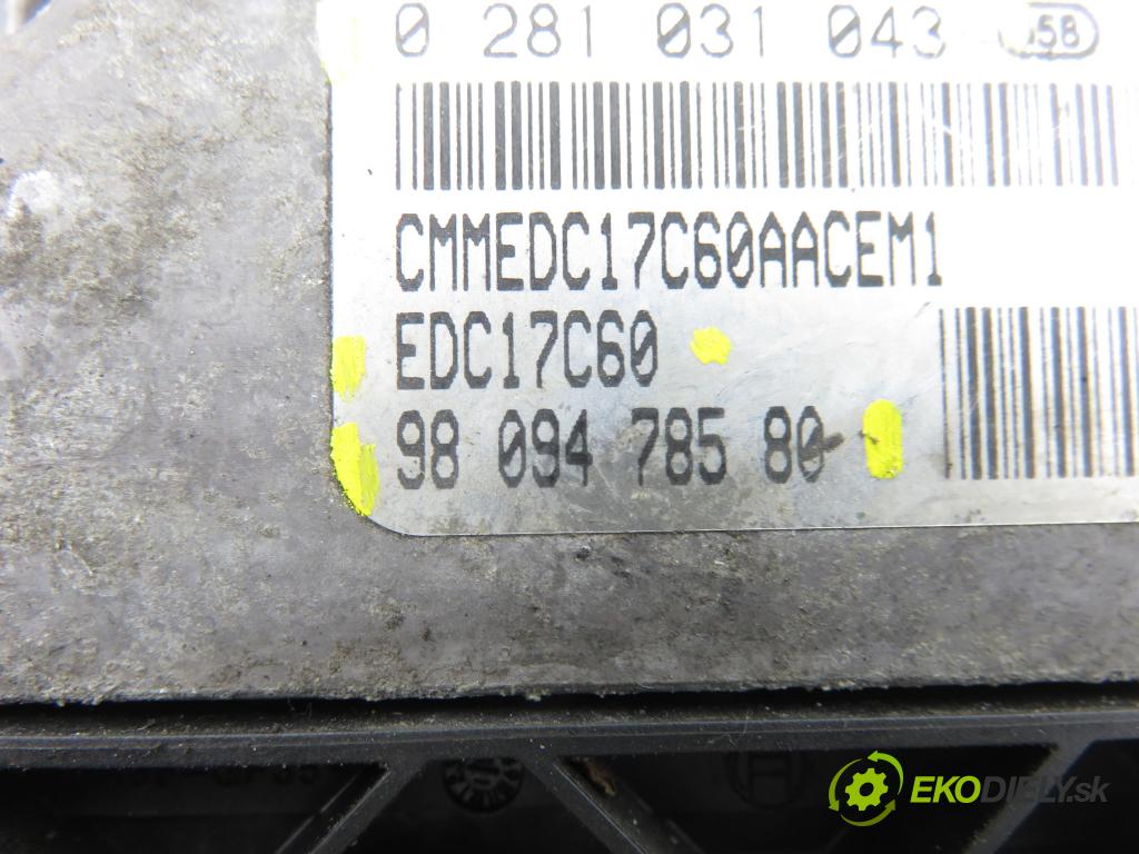 PEUGEOT 308 SW II KOMBI 2015 73,00 1.6 BlueHDi 100 - BHY (DV6FD) 1560,00 Riadiaca jednotka Motor 9809478580 ; 0281031043 ; 9806460480