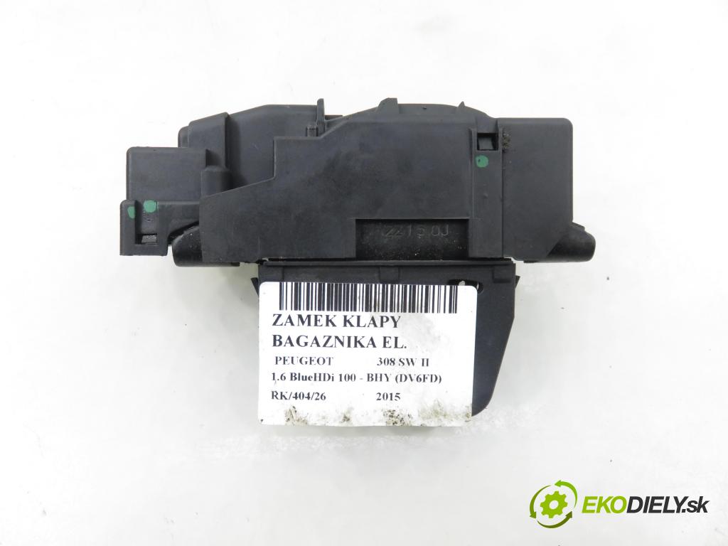 PEUGEOT 308 SW II KOMBI 2015 73,00 1.6 BlueHDi 100 - BHY (DV6FD) 1560,00 zámok dveří kufr EL. 9804762080