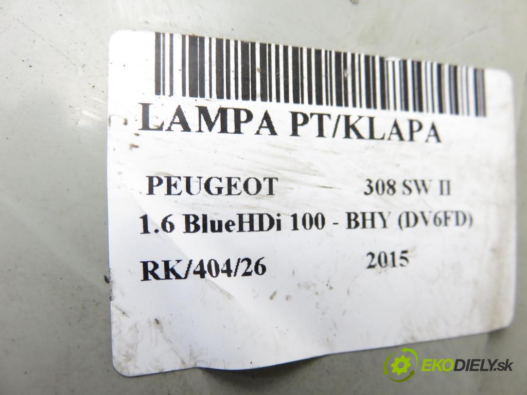 PEUGEOT 308 SW II KOMBI 2015 73,00 1.6 BlueHDi 100 - BHY (DV6FD) 1560,00 Svetlo pravé zadné kufor