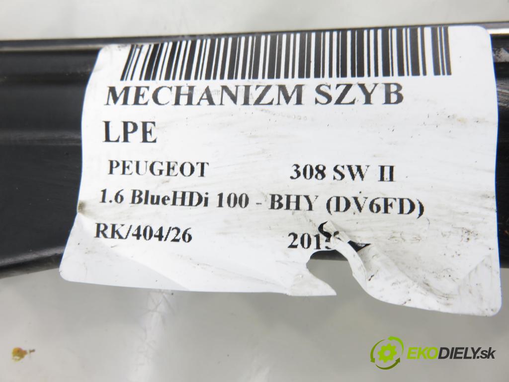 PEUGEOT 308 SW II KOMBI 2015 73,00 1.6 BlueHDi 100 - BHY (DV6FD) 1560,00 Mechanizmus okien 9678189880