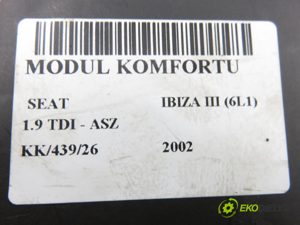 SEAT IBIZA III (6L1) HB 2002 96,00 1.9 TDI PD 130 - ASZ 1896,00 MODUL komfortu 6Q1937049B ; 5WK48212