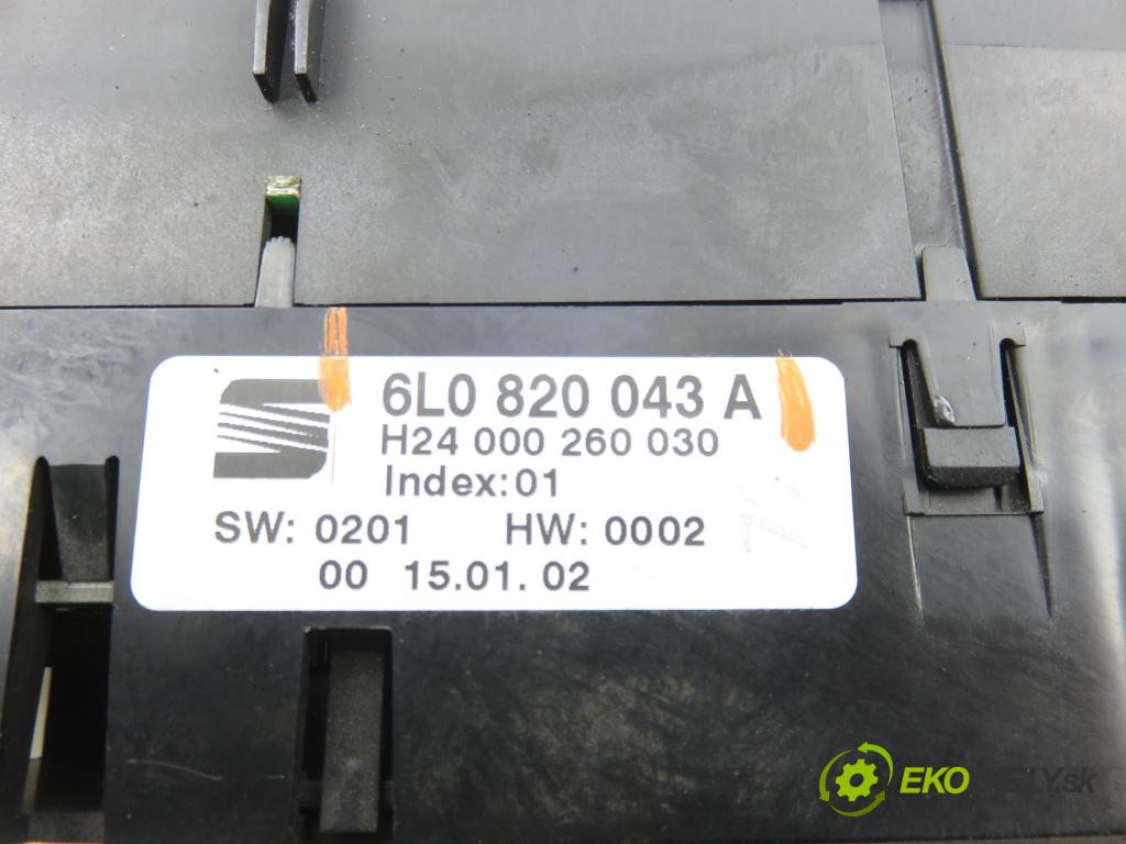 SEAT IBIZA III (6L1) HB 2002 96,00 1.9 TDI PD 130 - ASZ 1896,00 Panel kúrenia KLIMATRONIK 6L0820043A