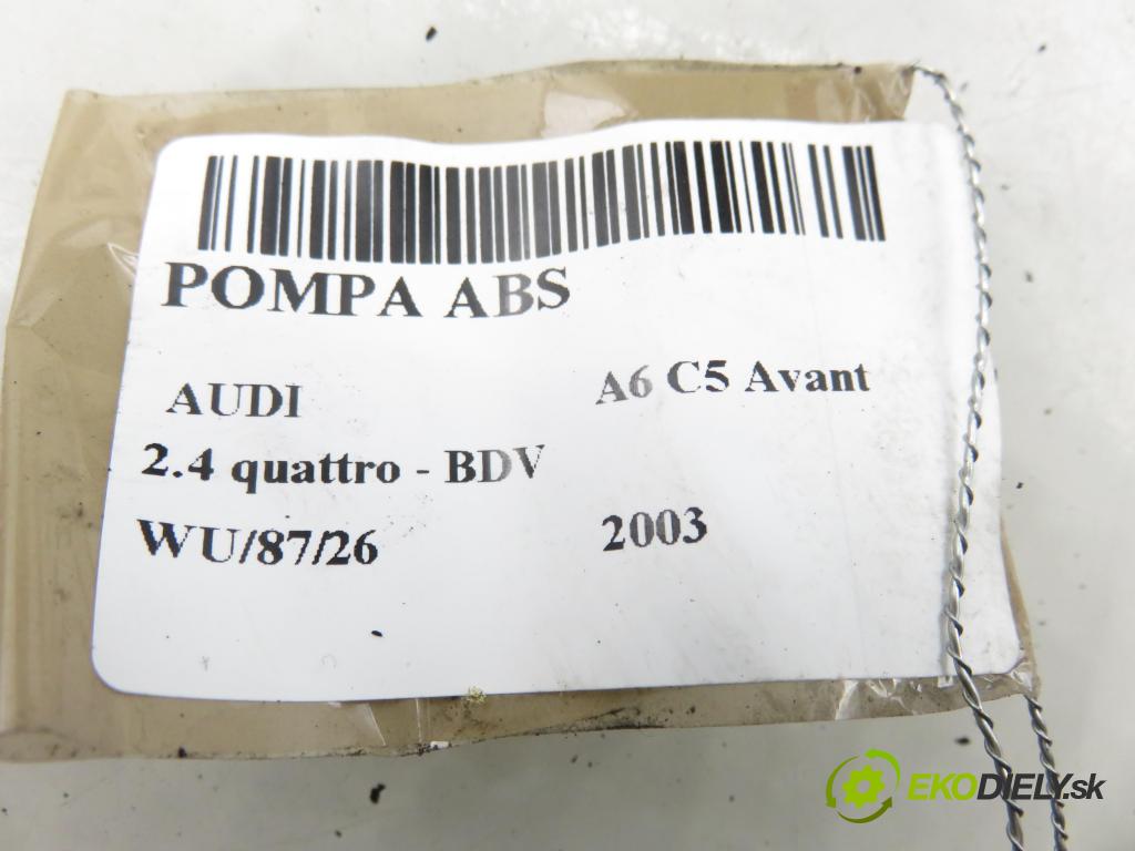 AUDI A6 Avant (4B5, C5) KOMBI 2003 125,00 2.4 quattro - BDV 2393,00 pumpa ABS 0265950054 (Pumpa ABS)