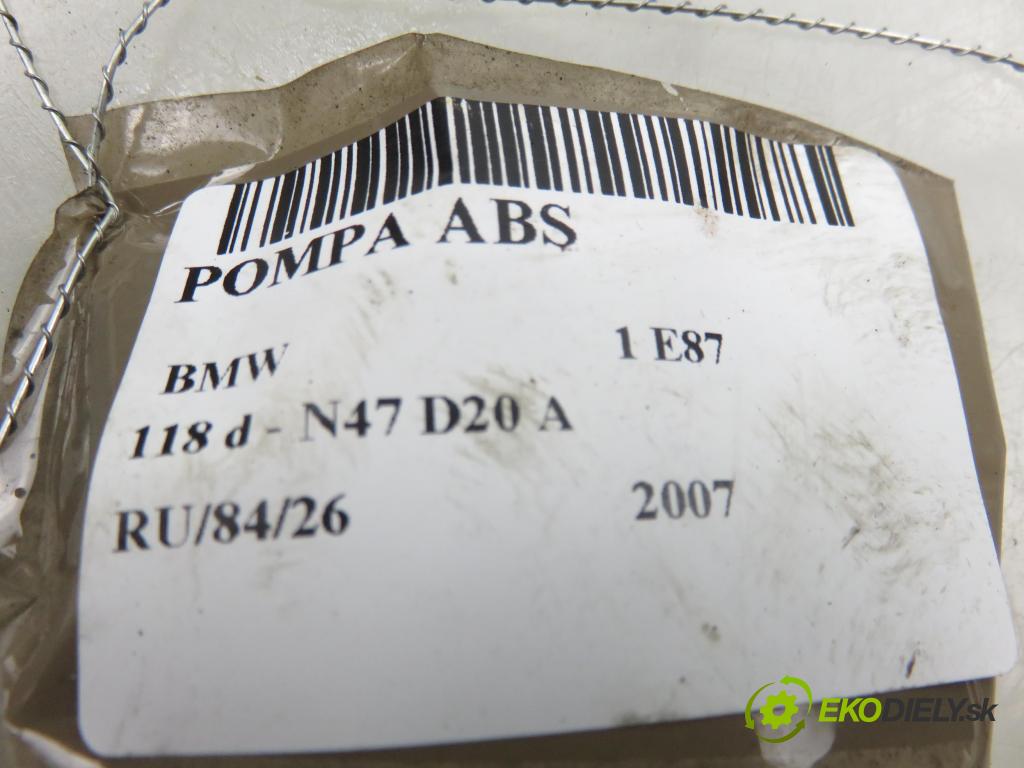 BMW 1 (E87) HB 2007 0,00 118 d - N47 D20 A 1995,00 Pumpa ABS 6777159 ; 6777158 ; 10096008383 (Pumpa ABS)