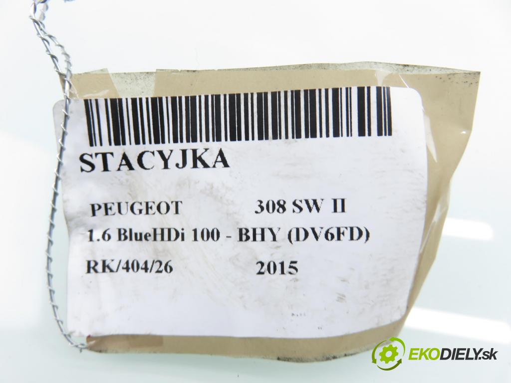PEUGEOT 308 SW II KOMBI 2015 73,00 1.6 BlueHDi 100 - BHY (DV6FD) 1560,00 spinačka 36454600 ; 9674001080 ; 9663123380 (Spínacia skrinka)