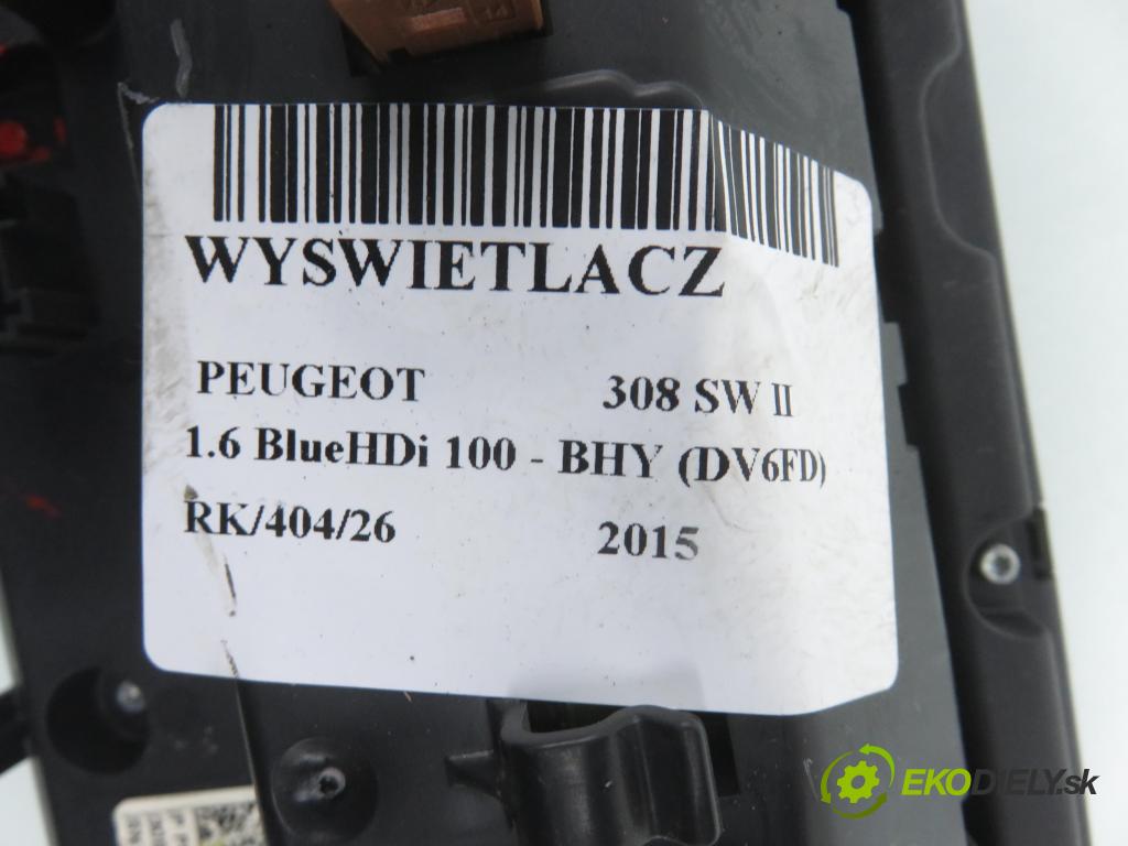 PEUGEOT 308 SW II KOMBI 2015 73,00 1.6 BlueHDi 100 - BHY (DV6FD) 1560,00 ZOBRAZIT: 9809259580 ; 96781478ZD