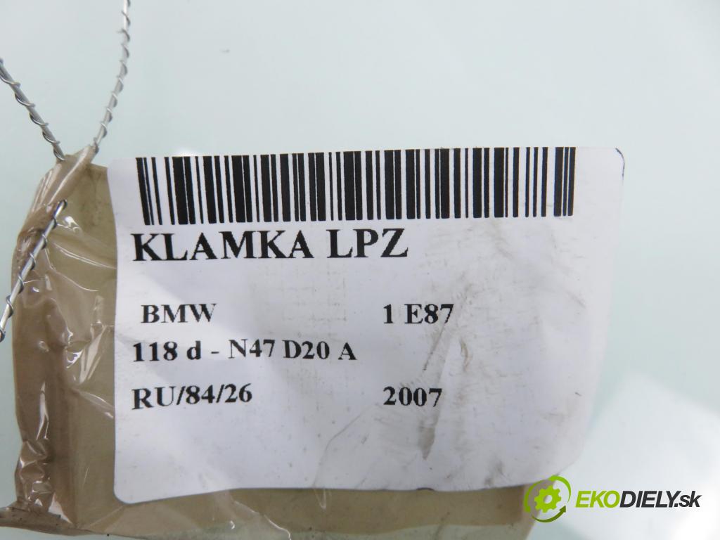 BMW 1 (E87) HB 2007 0,00 118 d - N47 D20 A 1995,00 Kľučka LPZ 