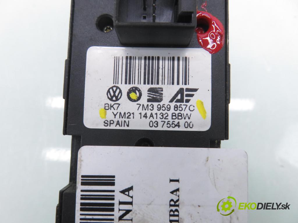 SEAT ALHAMBRA (7V8, 7V9) MINIVAN 2003 85,00 1.9 TDI PD 115 - AUY 1896,00 Panel ovládania okien 7M3959857C ; YM2114A132BBW