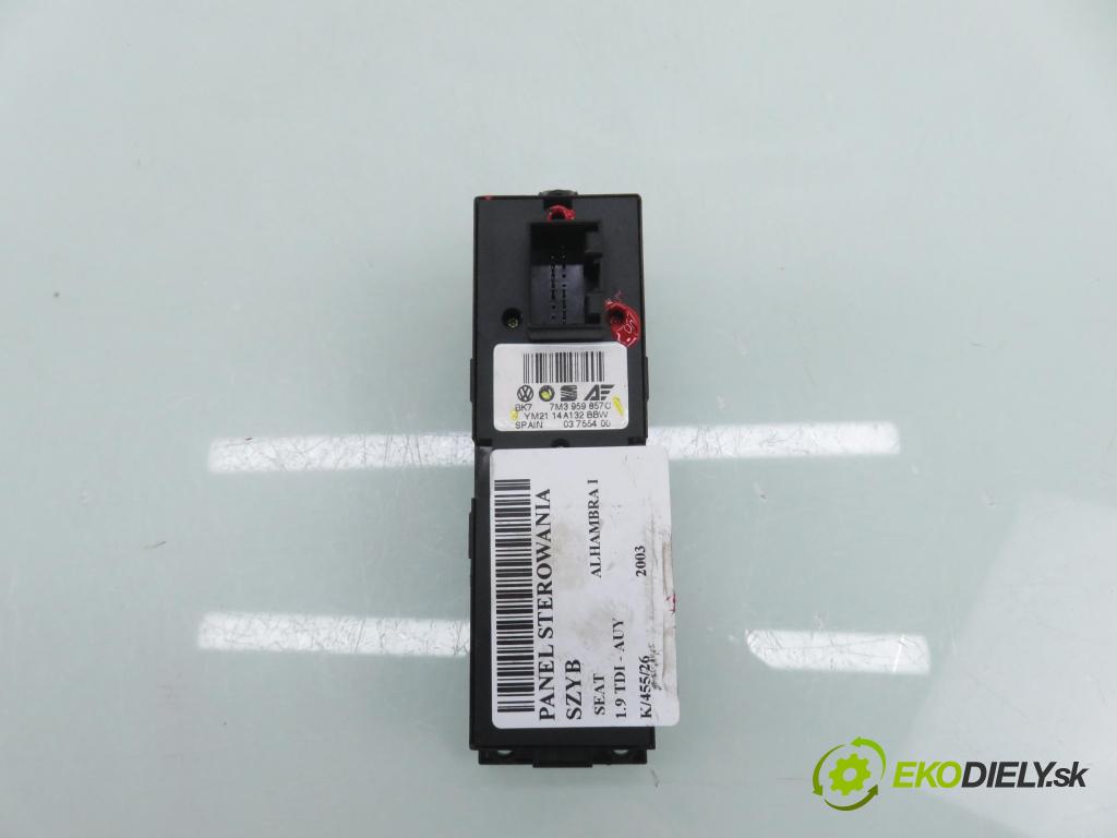 SEAT ALHAMBRA (7V8, 7V9) MINIVAN 2003 85,00 1.9 TDI PD 115 - AUY 1896,00 Panel ovládania okien 7M3959857C ; YM2114A132BBW