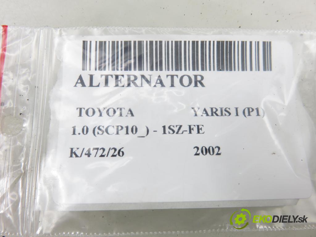 TOYOTA YARIS (_P1_) HB 2002 50,00 1.0 VVT- i 68 - 1SZ-FE 998,00 Alternátor PSR10029 (Alternátor)