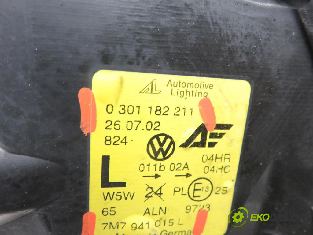SEAT ALHAMBRA (7V8, 7V9) MINIVAN 2003 85,00 1.9 TDI PD 115 - AUY 1896,00 světlo LP 0301182211 ; 7M7941015L