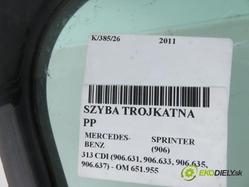 MERCEDES-BENZ SPRINTER 3,5-t Skrzynia (906) FURGON 2011 95,00 313 CDI (906.631, 906.633, 906.635, 906.637) - OM 2143,00 okno TROJÚHELNÍK PP