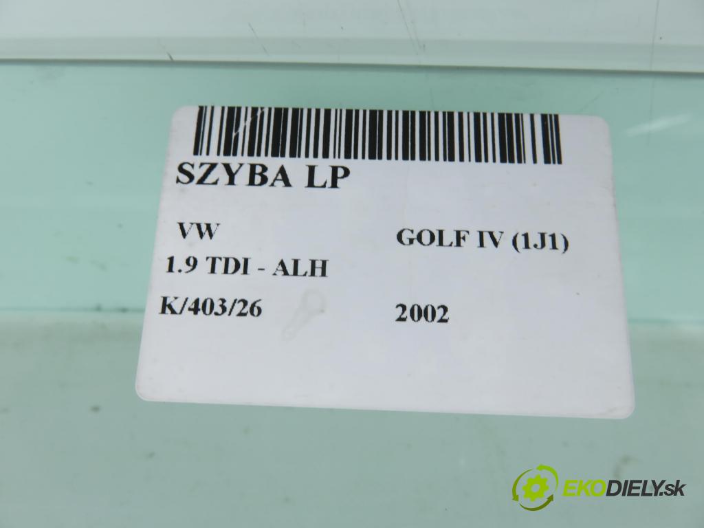 VW GOLF IV (1J1) HB 2002 66,00 1.9 TDI 90 - ALH 1896,00 Okno LP