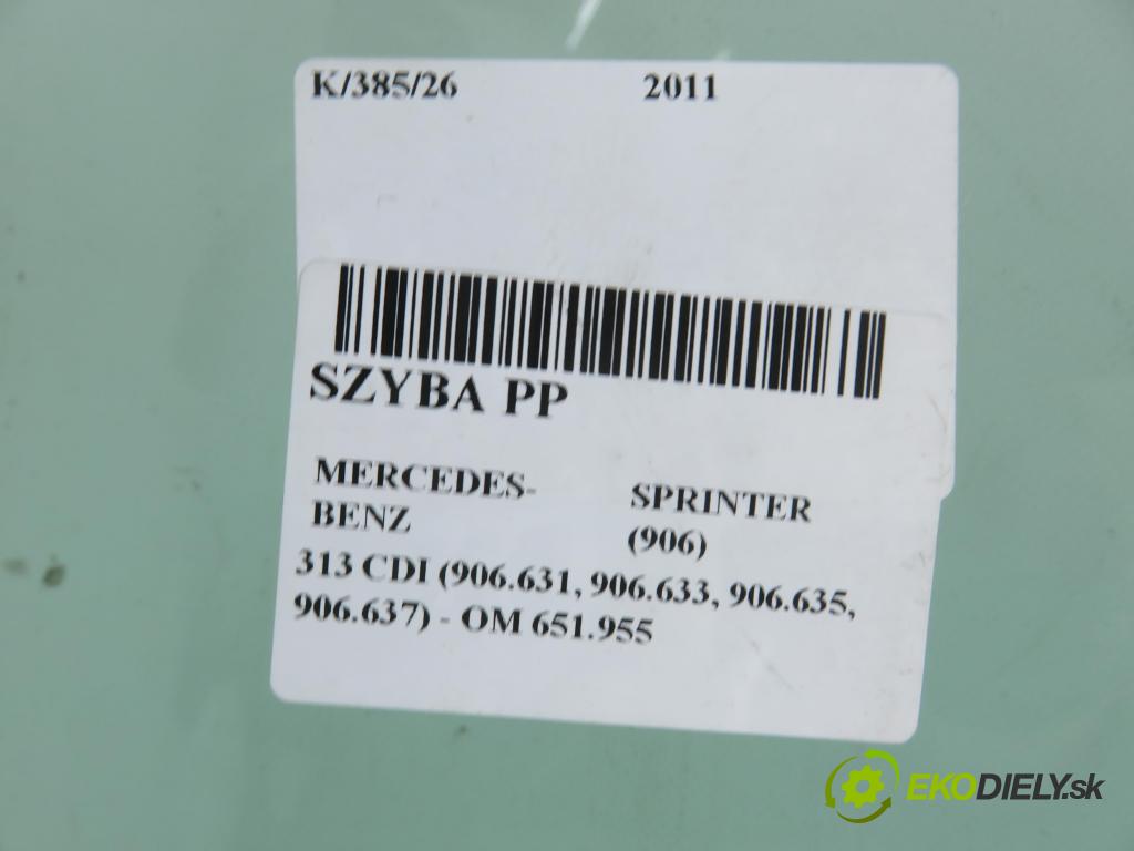 MERCEDES-BENZ SPRINTER 3,5-t Skrzynia (906) FURGON 2011 95,00 313 CDI (906.631, 906.633, 906.635, 906.637) - OM  2143,00 Okno PP