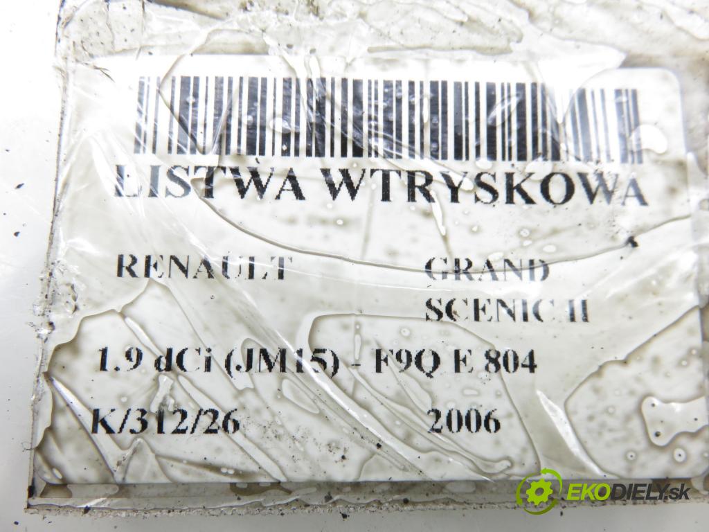 RENAULT GRAND SCENIC II (JM0/1_) MINIVAN 2006 0,00 1.9 dCi (JM15) - F9Q E 804 1870,00 Lišta vstrekovacia 0445214078 ; 8200396999 ; 0281002719 (Vstrekovacia lišta)