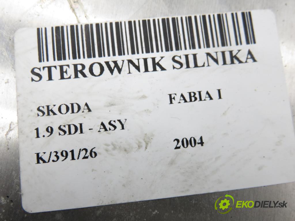 SKODA FABIA I (6Y2) HB 2004 47,00 1.9 SDI - ASY 1896,00 Riadiaca jednotka Motor 038906012HR ; 0281011321