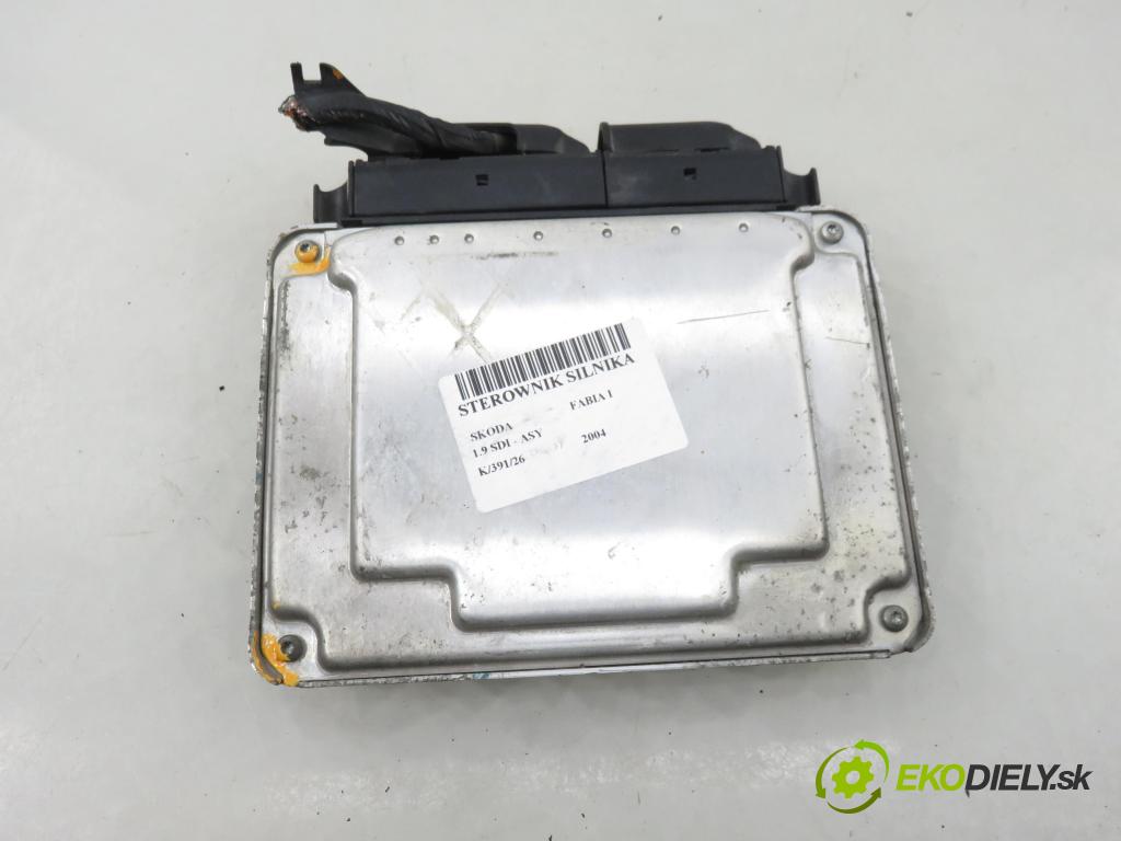 SKODA FABIA I (6Y2) HB 2004 47,00 1.9 SDI - ASY 1896,00 Riadiaca jednotka Motor 038906012HR ; 0281011321