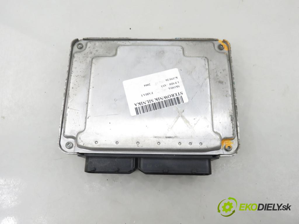 SKODA FABIA I (6Y2) HB 2004 47,00 1.9 SDI - ASY 1896,00 Riadiaca jednotka Motor 038906012HR ; 0281011321
