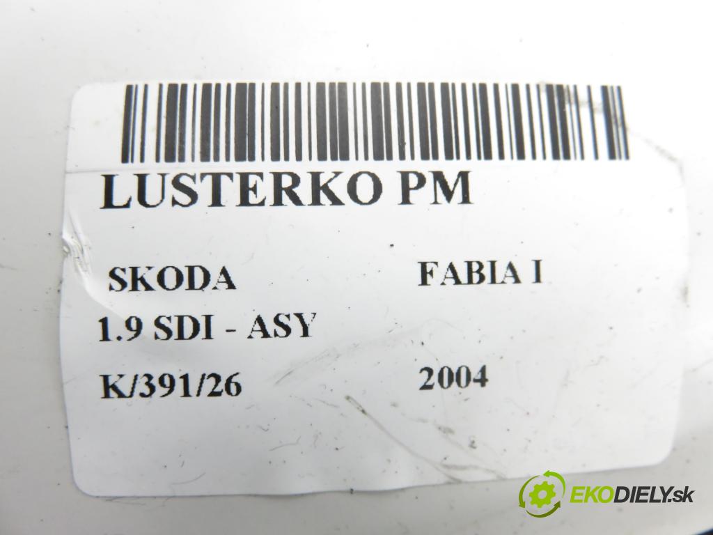 SKODA FABIA I (6Y2) HB 2004 47,00 1.9 SDI - ASY 1896,00 Spätné zrkadlo PM 