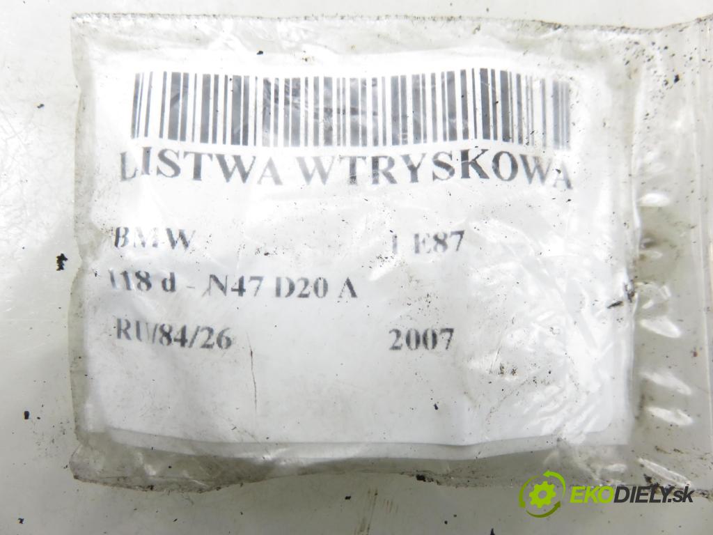BMW 1 (E87) HB 2007 0,00 118 d - N47 D20 A 1995,00 Lišta vstrekovacia 0281002738 ; 0445214182 ; 7809127 (Vstrekovacia lišta)