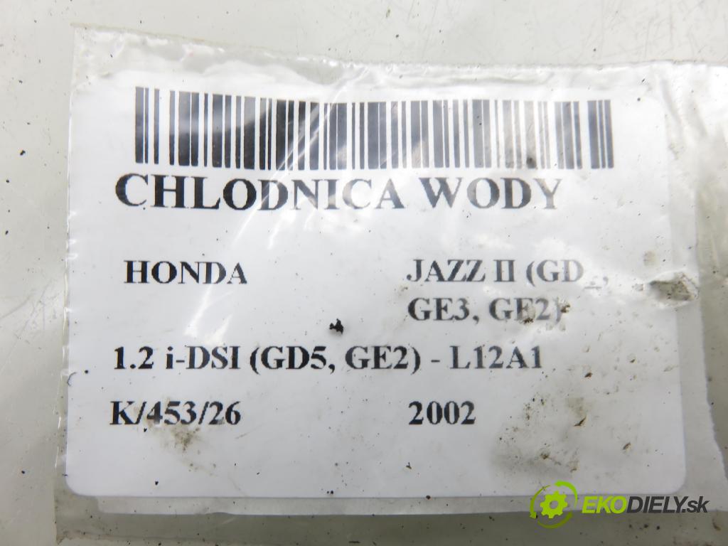 HONDA JAZZ II (GD_, GE3, GE2) HB 2002 61,00 1.3 (GD1) - L13A1 1339,00 chladič vody