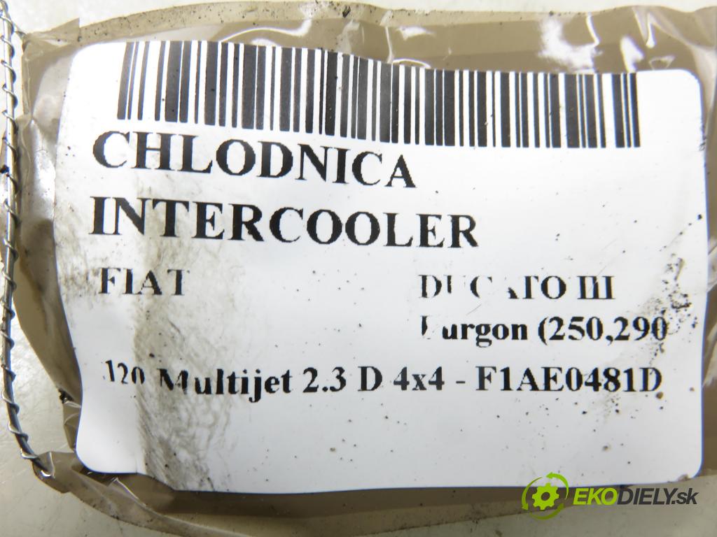 FIAT DUCATO Furgon (250_, 290_) FURGON 2007 88,00 120 Multijet 2.3 D - F1AE0481D 2287,00 chladič intercooler