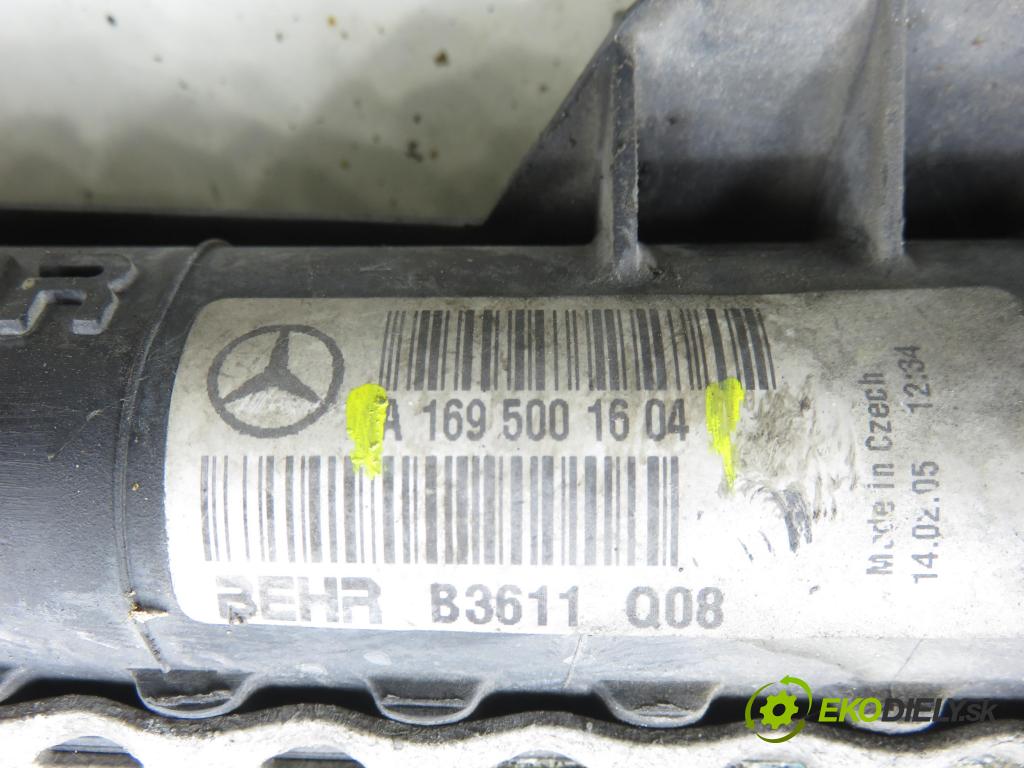 MERCEDES-BENZ KLASA A (W169) HB 2005 80,00 2.0 CDI 109 - OM 640.940 1991,00 chladič vody 1695000703 ; 1695001604