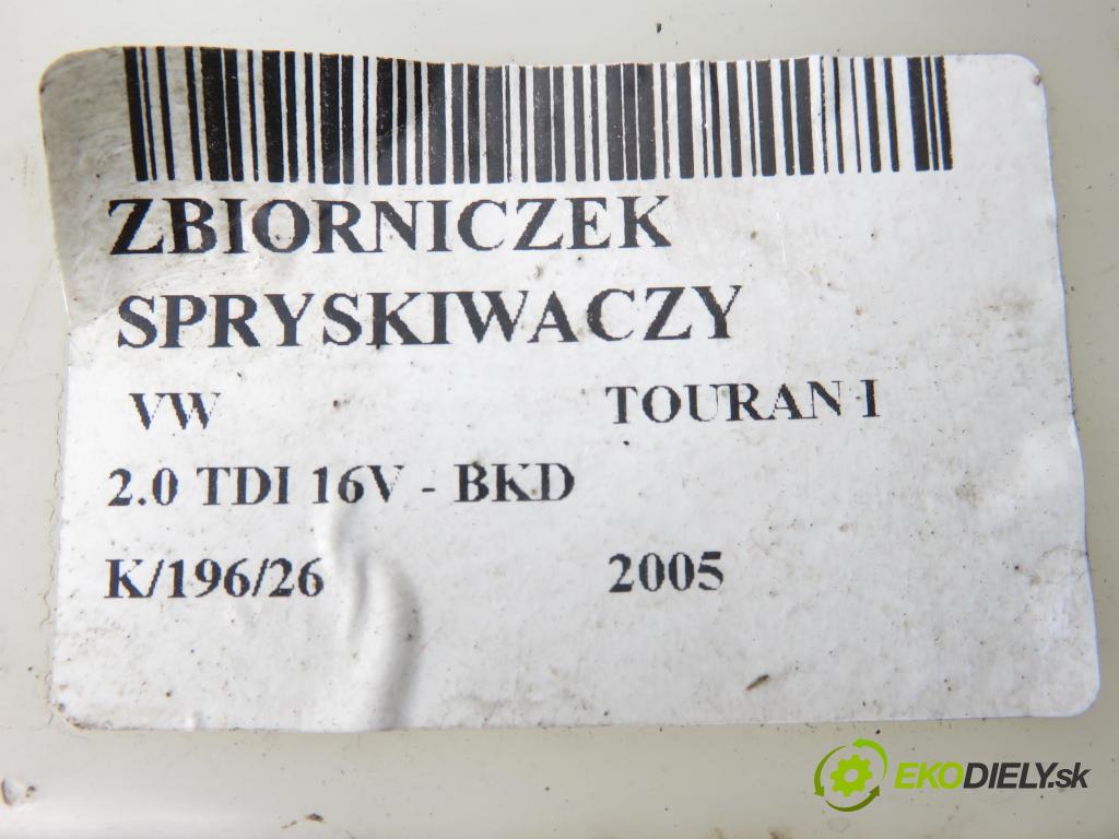 VW TOURAN (1T1, 1T2) MINIVAN 2005 103,00 2.0 TDI 16V 140 - BKD 1968,00 Nádržka ostrekovačov 1T0955453C ; 1T0955453D ; 1T0955453E (Kľučka dverí ostatné)
