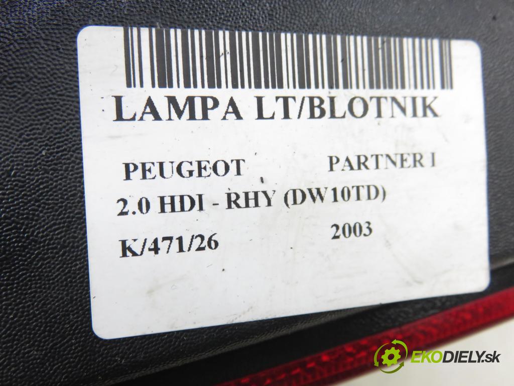PEUGEOT PARTNER Combispace (5F) KOMBIVAN 2003 66,00 2.0 HDI - RHY (DW10TD) 1997,00 světlo levé zadní