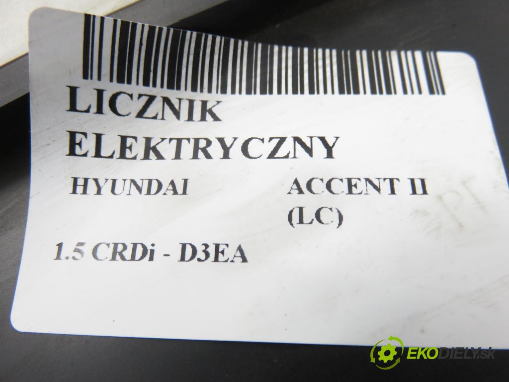 HYUNDAI ACCENT II (LC) LIFTBACK 2004 60,00 1.5 CRDi - D3EA 1493,00 Prístrojovka elektrický 9400825600